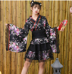 ชุดกิโมโนญี่ปุ่นแบบดัดแปลงสำหรับผู้หญิง ชุดคลุมอาบน้ำ ชุดคอสเพลย์ฤดูร้อน ชุดอนิเมะ เซ็กซี่ หวาน น่ารัก สไตล์อีโคปาร์ตี้ ชุดกิโมโนสาวน่ารัก - Product Image 2