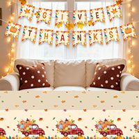 Bannière de remerciement - Bannières décoratives pour Thanksgiving, guirlande de feuilles d'érable et de citrouilles d'automne pour les fournitures de Thanksgiving