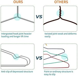 <b>Plastic</b> Hangers Double Tier Flexible Eco-friendly Clothes Organizer for Bedroom <b>Wardrobe</b> - Product Image 5