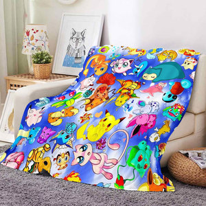 Großhandel Niedliche Cartoon-Pokemon-Bedruckte Anime-Decke Weiche Komfortable Fleece-Plüschdecken für Kinder und Schüler - Product Image 1