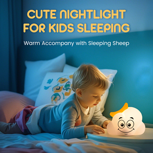 Đám mây bé đêm đèn dễ thương động vật hiện đại LED Silicone thời gian có thể sạc lại đèn phim hoạt hình gấu trúc trang trí phòng ngủ trẻ em - Product Image 6