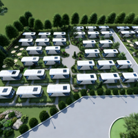 Capsule spatiale modulaire extensible avec excellente isolation thermique pour applications de loisirs en plein air et de bases touristiques