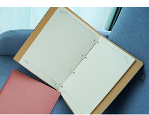 สมุดโน๊ตขนาด A4ปกแข็งสมุดโน๊ตสีดำห่วงสำหรับธุรกิจสีฟ้า - Product Image 2