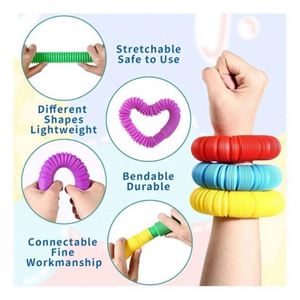 Custom Logo <b>Plastic</b> Sensory Juguetes Fidget Tubes for ADHD Autism Relief High Quality EDC <b>Pocket</b> Fidget Gadgets Bulk Wholesale - Product Image 2