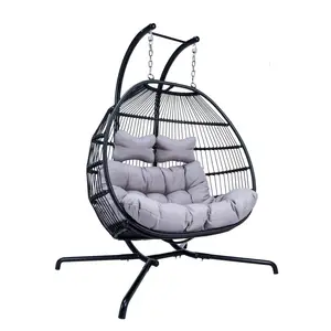 Egg Shape Hammock 2 Seater Garden Swing For Cheap Rattan Hanging Chair