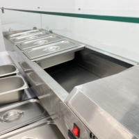 Station de salades professionnelle pour restaurant, congélateur de table en acier inoxydable, refroidissement direct, équipement de service alimentaire