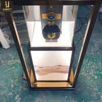Promotion LIANYI LY-WINE : Vitrine de Présentation Moderne en Métal et Verre, Présentoir Lumineux en Acrylique Personnalisable pour Vins
