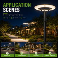 Lampe de poteau de jardin LED AC ultra-lumineuse, boîtier en aluminium résistant aux intempéries IP65, lumière du jour 5000K, angle de faisceau 120°, garantie 5 ans, ETL