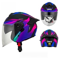 Casque de moto certifié Style, demi-casque en ABS léger pour adultes, casque demi-face rétro pour cruiser, scooter, chopper