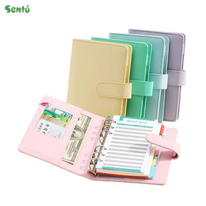 สมุดแพลนเนอร์ส่วนตัวแบบมีช่องใส่การ์ด ปกหนัง PU ขนาดเล็ก A5/A6 แบบ 6 ห่วง ใช้ซ้ำได้ พร้อมช่องใส่บัตร ของขวัญ วางแผนงบประมาณ วางแผน<span class=keywords><strong>ราย</strong></span>วัน - Product Image 1