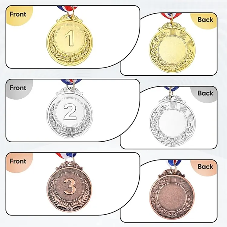 Design Your Own Sport Medal Free Design Custom Engrave Metal Gold Siver Bronze Award Sports Blank Medal