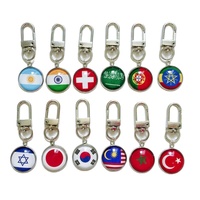 Porte-clés promotionnel en acier inoxydable avec logo personnalisé, drapeau national, mode, vente en gros, nouveauté 2025