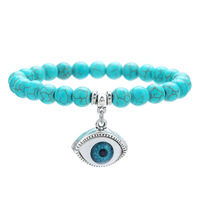 Bracelet en pierres de turquoise naturelles très vendu, bijoux bohèmes, accessoires de plage, bracelet de plage