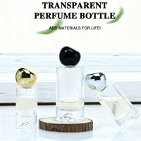 Flacon de parfum rond en verre rechargeable personnalisé avec option de gravure, capacités de 30 ml/50 ml/100 ml, couleurs personnalisées