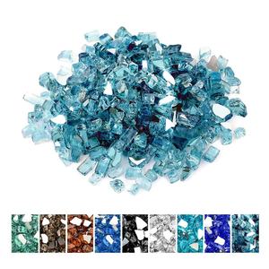 Vidrio templado triturado azul <span class=keywords><strong>caribeño</strong></span> al por mayor para el paisaje del jardín al aire libre pavimentación pecera decoración del acuario - Product Image 6