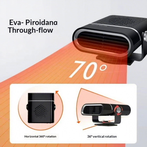 Calentador Portátil para Vehículos de 12V/24V ABS para Camiones Transfronterizos con Desempañador y Descongelador de Parabrisas de 150W y Funcionamiento Silencioso - Product Image 3