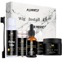 Kit de pose de perruque Lace Gel tresse sans colle à fixation forte avec spray fondant pour extensions de cheveux