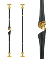 Rail d'escalier en aluminium de luxe Balustre élégant Balustrade Main courante Post Multi-Style Jade Ornement Design classique pour balcon