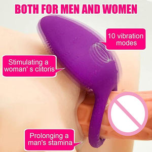 Anneau de pénis vibrant Clitoris stimulateur G Spot jouets sexuels pour Couple <span class=keywords><strong>Vibro</strong></span> retard lécher <span class=keywords><strong>vagin</strong></span> orgasme serrure manchon fin vibrateur - Product Image 3