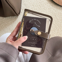Cahier de reliure en PVC Transparent de qualité supérieure A7 Logo personnalisé Mini planificateur doux mignon bloc-notes Journal fantaisie pour femmes et filles