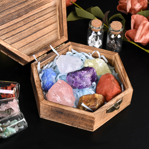 Bán buôn chữa bệnh tự nhiên đá pha lê hộp chữa bệnh Thạch Anh Hồng thạch anh tím thiết lập cho món quà trang trí - Product Image 2