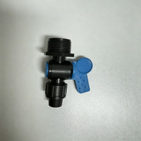 Vanne à boisseau sphérique mini en plastique HDPE avec raccord mâle pour tuyau PE, contrôle de l'eau pour l'irrigation goutte à goutte