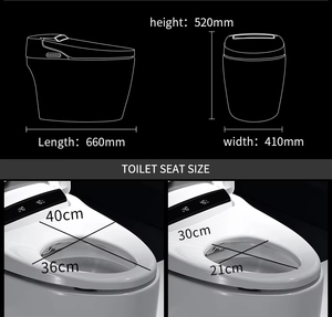<span class=keywords><strong>WC</strong></span> intelligent monobloc en céramique pour salle de bain à usage domestique avec chasse d'eau automatique et bidet intégré - Product Image 2