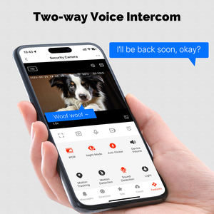 Caméra intelligente WiFi MOES Tuya pour intérieur, 3MP HD, panoramique 360° °   Inclinaison 180° °   Surveillance à domicile Compatible avec Alexa <span class=keywords><strong>Google</strong></span> Home - Product Image 5