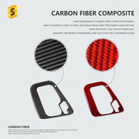 Shasha Habillage de Panneau de Levier de Vitesses en Carbone Garniture Intérieure Autocollants en Fibre de Carbone Accessoires Auto pour BMW Série 3 E46 1998-2005