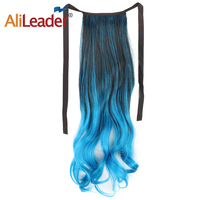 AliLeader — Extension queue de cheval Body Wave ombré 20 pouces, cheveux synthétiques, couleur