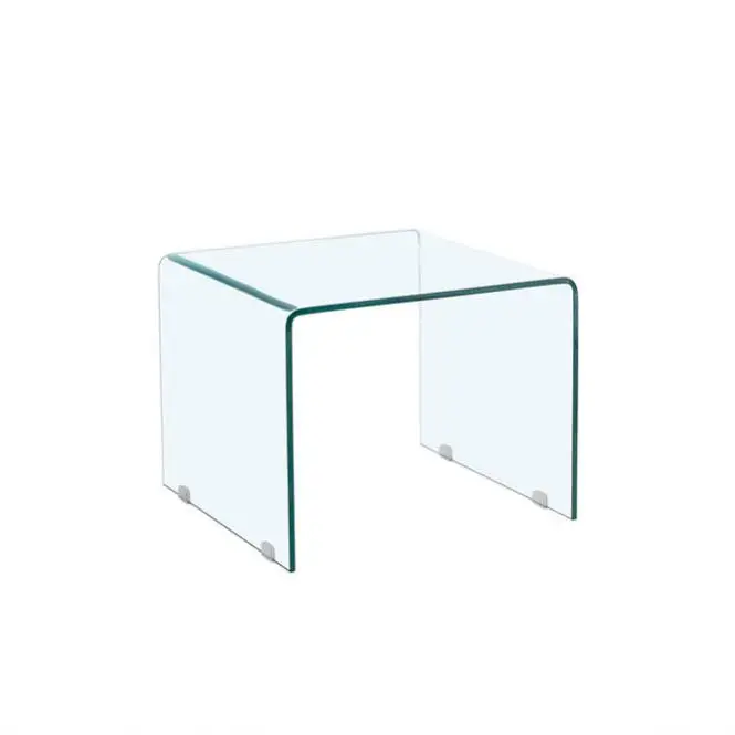 強化ガラスエンドテーブルクラシックホットセール透明ガラスサイドテーブルメーカー