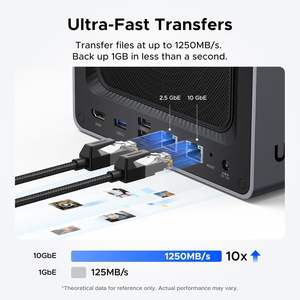 UGREEN NASync DXP4800 Plus NAS Desktop a 4 Bay con Intel Pentium Gold 8505 5-Core, 8GB DDR5, SSD da 128GB, 10GbE/<span class=keywords><strong>2</strong></span>.5GbE, <span class=keywords><strong>2</strong></span> Slot M.<span class=keywords><strong>2</strong></span> NVMe, 4K - Product Image 4