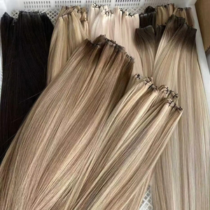 Top xếp hạng làm sáng tỏ đôi rút ra tóc con người 100% Trinh vô hình may trong Thiên Tài sợi ngang phần mở rộng tóc - Product Image 1