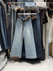 Nuevos pantalones vaqueros <span class=keywords><strong>de</strong></span> mujer estilo INS <span class=keywords><strong>de</strong></span> pierna recta, <span class=keywords><strong>de</strong></span> talle alto, <span class=keywords><strong>de</strong></span> pierna ancha, talla grande, transpirables, <span class=keywords><strong>de</strong></span> secado rápido y resistentes al desgaste para el <span class=keywords><strong>trabajo</strong></span>. - Product Image 4