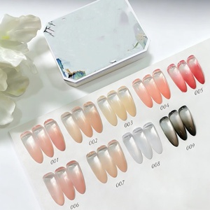 Esmalte de Uñas en Gel Sólido de 9 Colores, Pegamento para Decoración de Uñas, Colores Populares, Degradado de Color, Arte y Creación de Diseños - Product Image 5