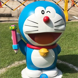 Fábrica personalizada resina diseño de dibujos animados fibra de vidrio Doraemon decoración al aire libre escultura al por mayor - Product Image 5
