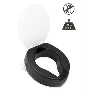 Rehausseur de siège de toilette souple (10 cm), Rehausseur de siège de toilette pour adultes avec couvercle KMINA K30005 - Product Image 1