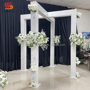 Arche ronde blanche pour décoration de scène de mariage en plein air, passerelle d'entrée, support de fond - Product Image 4