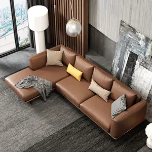 NOVA 21XJSK048 Couch Nordic High End Exclusive Luxury Modern Upholstery Sofa Living Room Set Leather Sofa