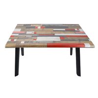 Table de salle à manger extérieure moderne Kbana Rouge 1200*700 MM, étanche, extensible, en bois, pour café, hôtel, salle à manger