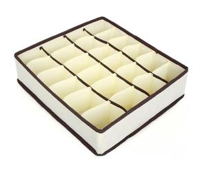 2026 Underwear Organizer Drawer Divider12 Grid Bar <strong>Storage</strong> <strong>Box</strong> for Bras Panties Socks Ties, Set of 4, <strong>Beige</strong> - Product Image 5