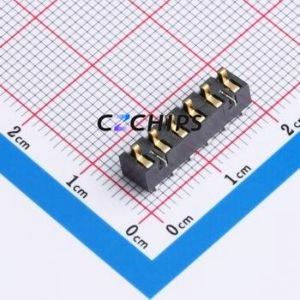 GT-BTP30006-0460B-015A Blade/Spring Contact Battery Connector SMD,P=3mm Connector Spring Contact Type 3mm 6P Horizontal Mount - Product Image 1