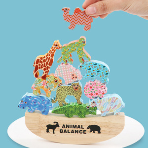 Nouveau <span class=keywords><strong>jeu</strong></span> interactif parent-enfant sur les animaux, jouet éducatif d'apprentissage précoce, blocs de construction pour enfants - Product Image 1