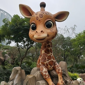 Escultura de Jirafa de Fibra de Vidrio de Tamaño Real para Decoración de Arte al Aire Libre, Estatua de Animal de Resina para Jardín - Product Image 3