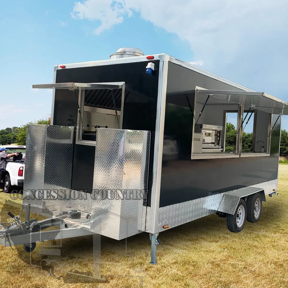 2021 Aangepaste Amerikaanse Standaard Straat Mobiele Voedsel Trailer Ijs Voedsel Winkelwagen Concessie Van Food Truck