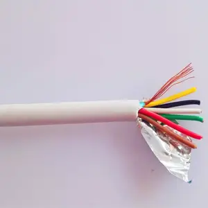 22AWG 6 Conductor Burglar Signal Cable Shielded Alarm Wire 6 Core Stranded Security Cable CCA 7/0.2MM