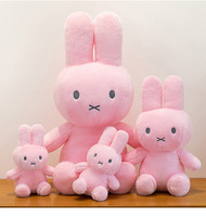 Boneka Kelinci Lembut Ramah Kulit Gaya Ins, Berbagai Ukuran, Warna Pink Putih, Telinga Panjang, Hewan Boneka Isi Dakron untuk Dekorasi Kamar Bayi, Hadiah untuk Anak Perempuan