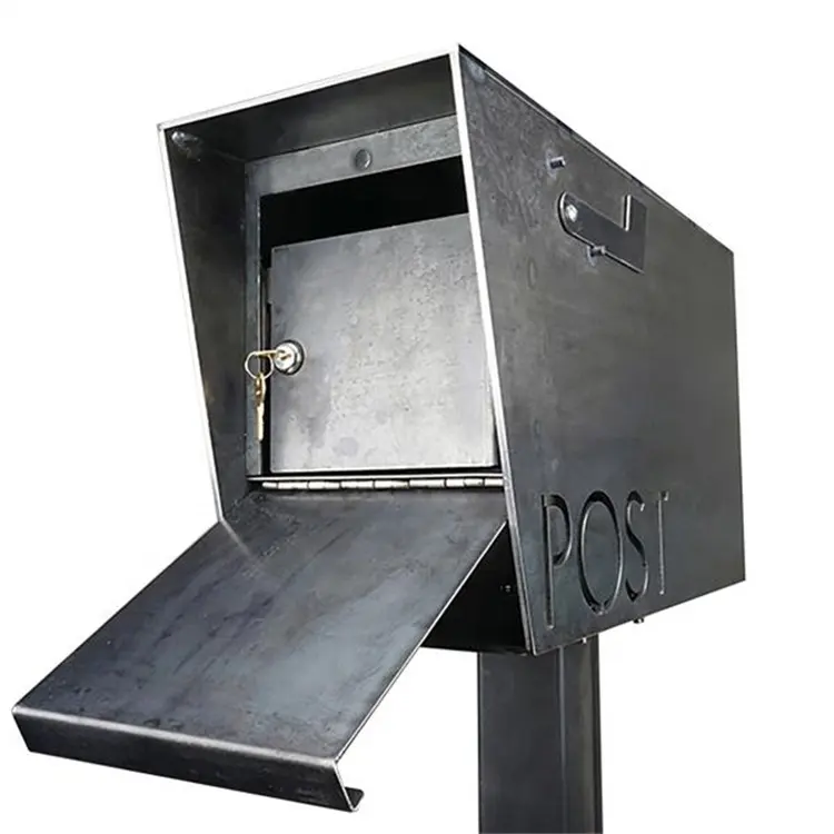 solid steel mailbox post post mount extra large mailbox heavy duty mailbox lock