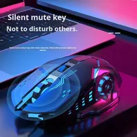 Nouvelle Souris de Jeu Photoélectrique Sans Fil Rechargeable Transfrontalière pour Droitiers, Rétroéclairée, 6 Boutons, pour Ordinateur Portable et Tablette USB
