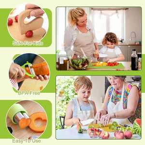 Elarve 13/17 Piezas Juego de Cuchillos de Cocina Seguros para Niños Pequeños para Cocinar de Verdad - Product Image 5